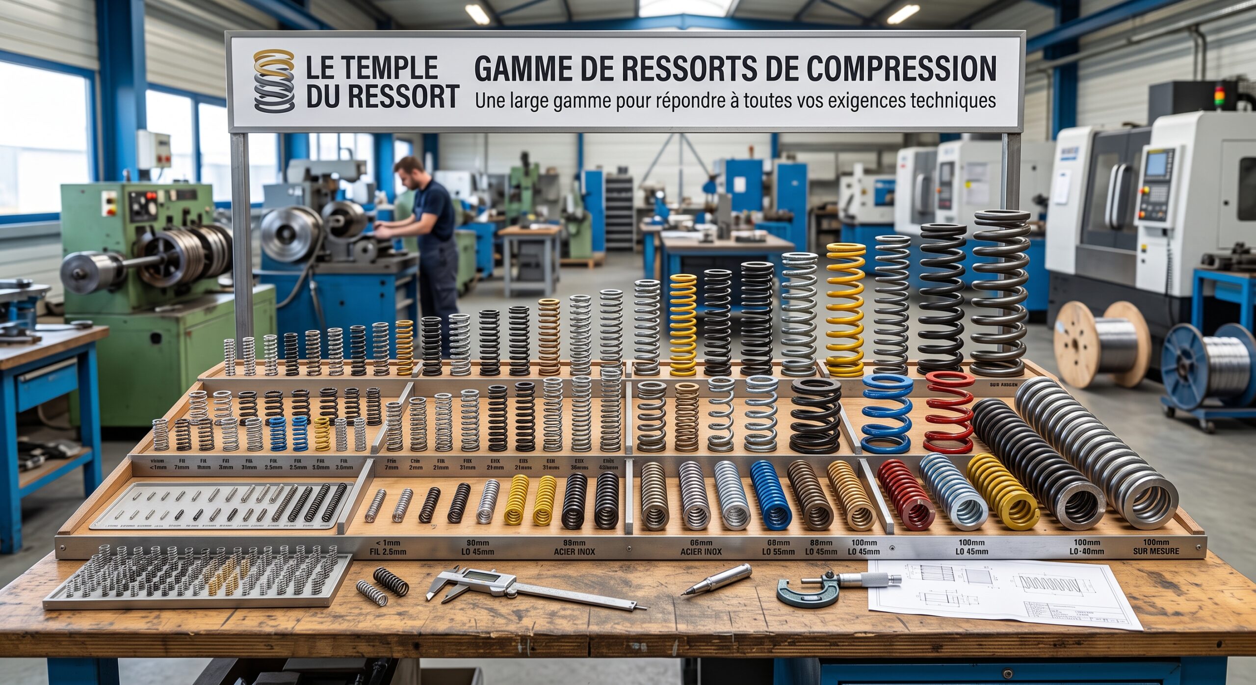 Gamme de ressorts de compression Le Temple du ressort