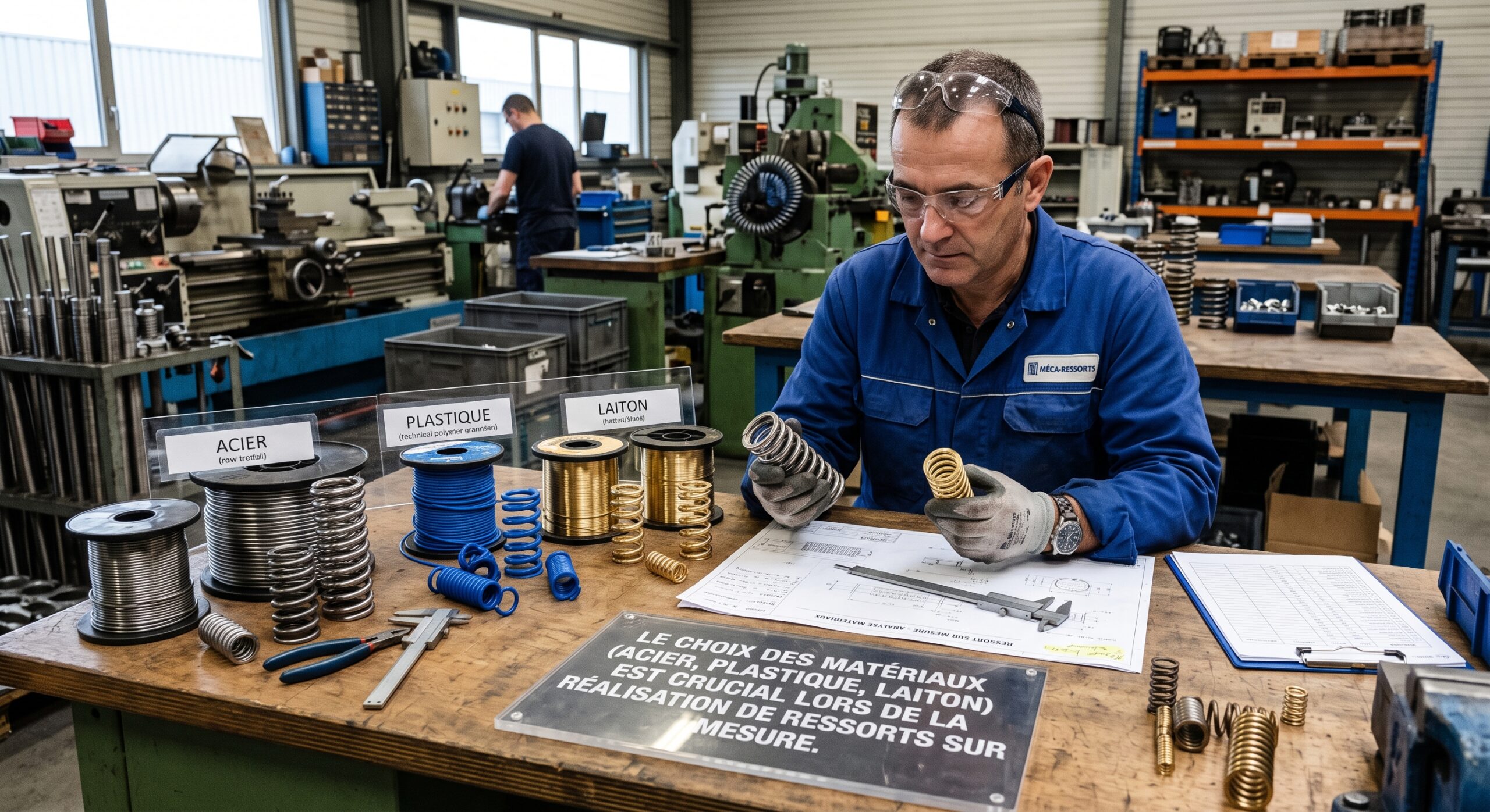 Matériaux utilisés pour les ressorts de compression standards et sur mesure