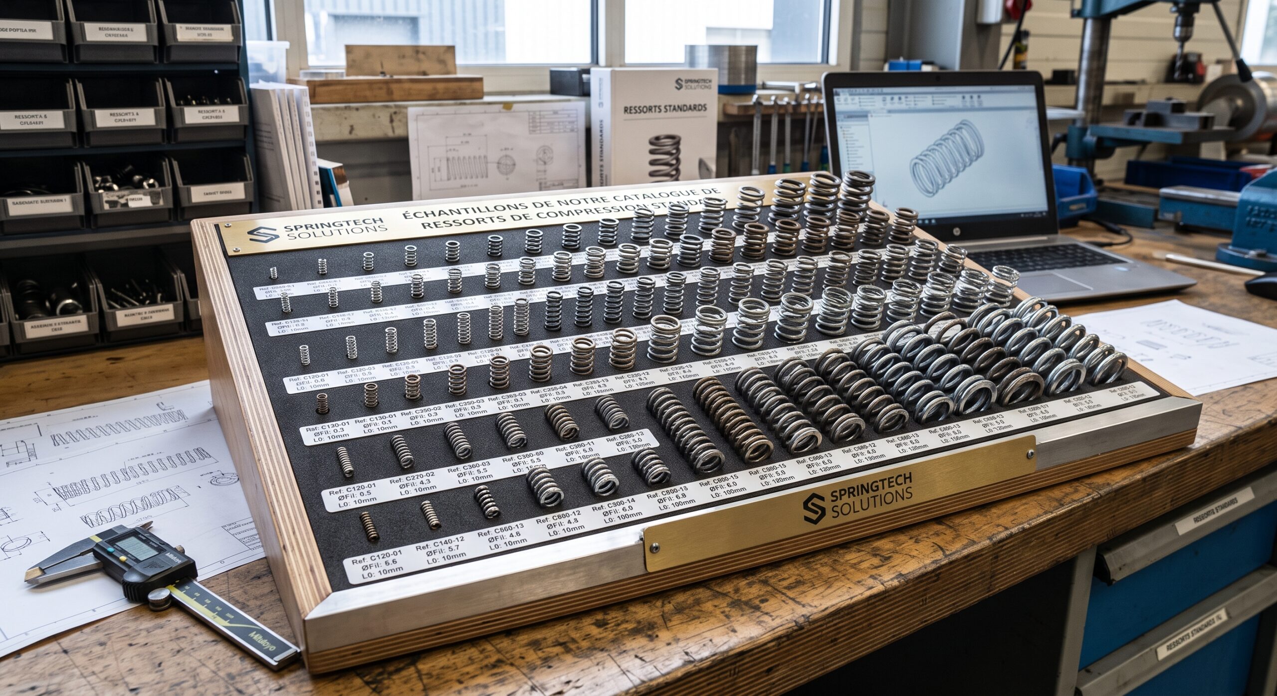 Catalogue de ressorts de compression en acier et inox