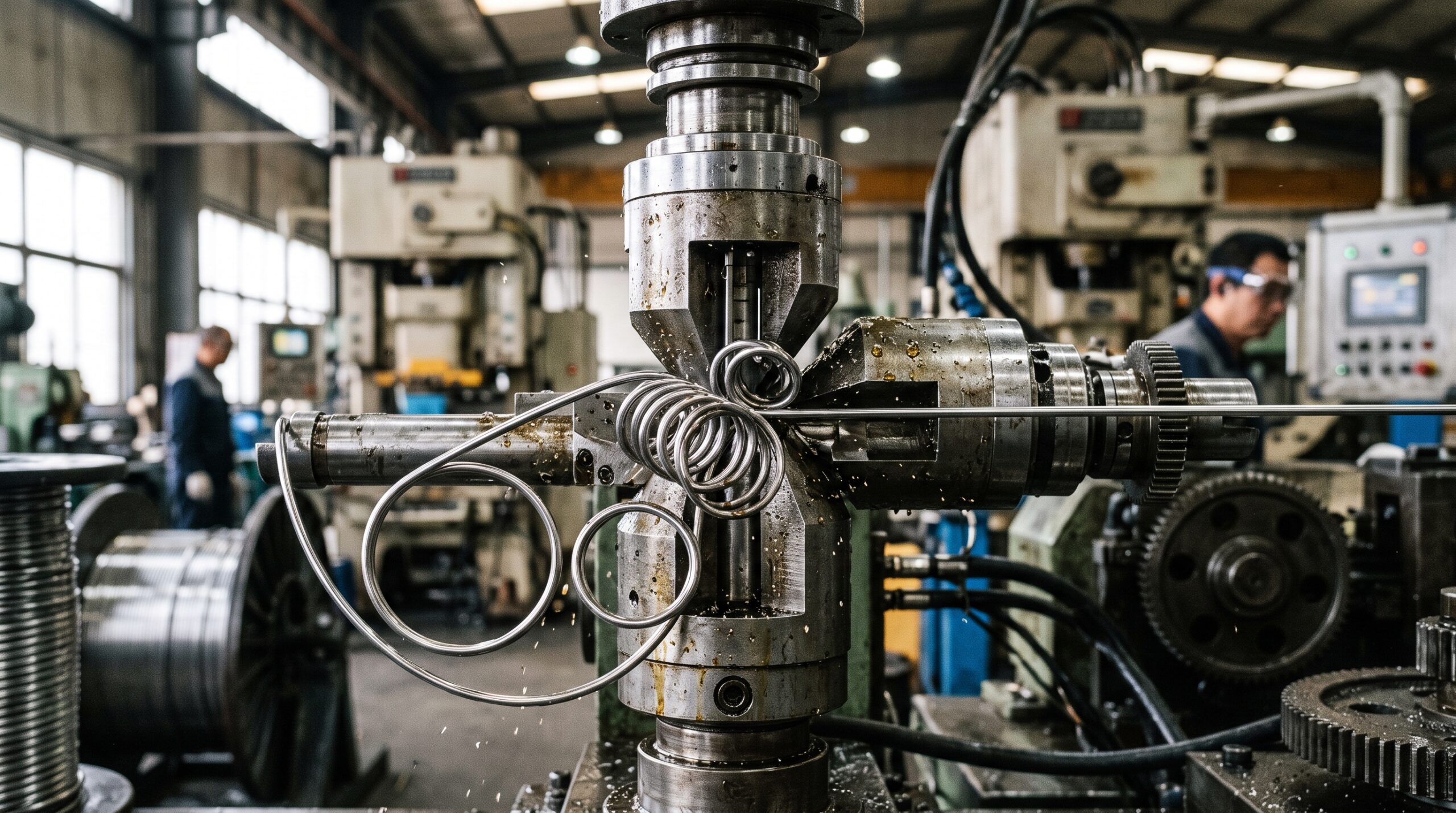 Fabrication de ressorts en fil formé sur machine numérique coulisseau