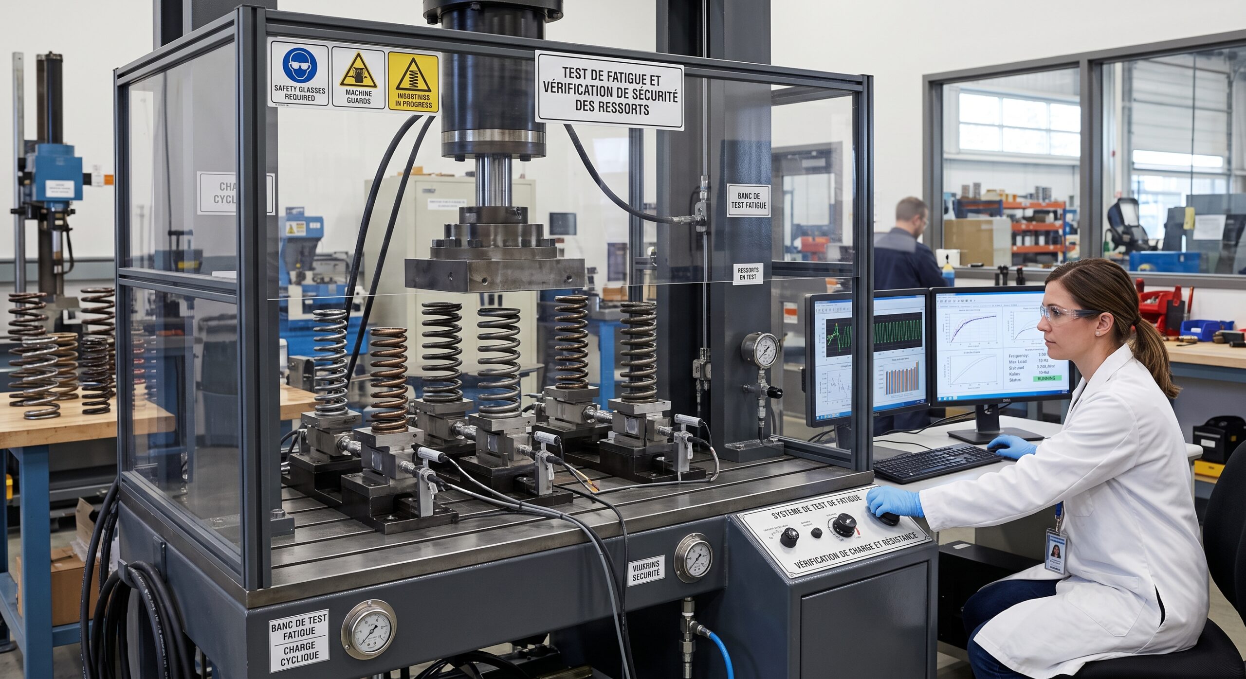 Test de fatigue et vérification de sécurité des ressorts
